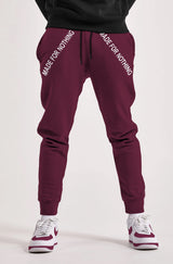 Men Maroon Cuffed Loopknit Jogger Pant