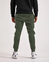 Men Olivegreen Cuffed Loopknit Jogger Pant