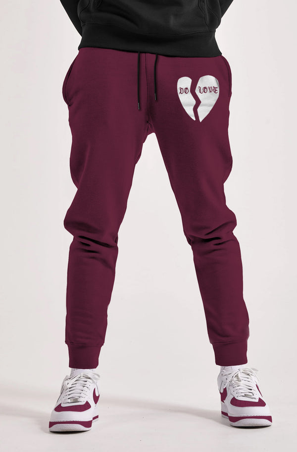 mens loopknit Jogger trackpant / Maroon