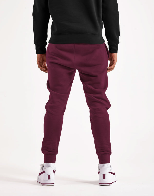 mens loopknit Jogger trackpant / Maroon