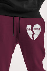 mens loopknit Jogger trackpant / Maroon