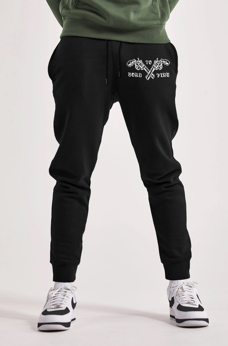 men Printed loopknit Jogger / Black