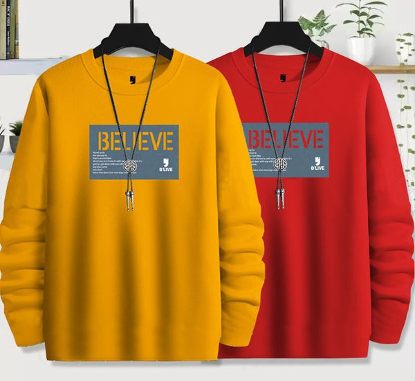 Kids Full Sleeve Yellow and Red Printed T-shirt