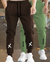 Men Joggers Combo (Pack Of 2) - Brown & Pale Green Joggers Trackpant