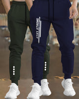 Men Trackpant Combo (Pack Of 2) - Dark Green & Navy Blue Trackpant