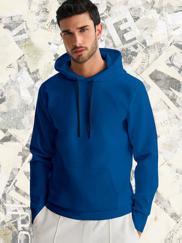 mens royal blue hooded sweatshirt