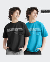 Kids T-Shirt COMBO - Black & Skyblue T-Shirts (Pack of 2)