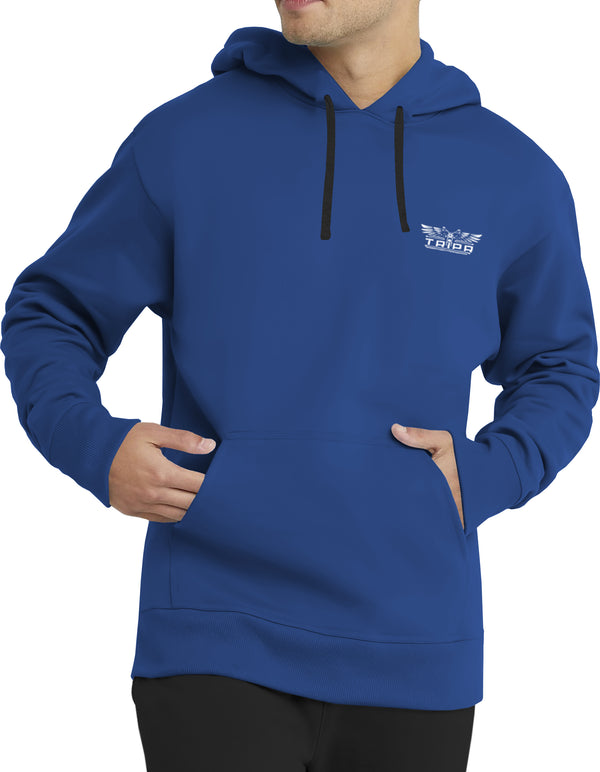 mens hooded plain sweatshirt royal blue