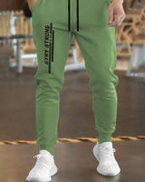 Men Pale Green Cuffed Track Pant