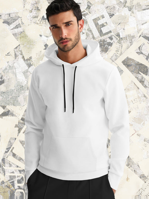 mens hooded sweatshirt-white