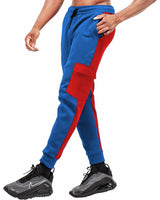 Men RoyalBlue Red Cuff Ankle Cargo Jogger Pant