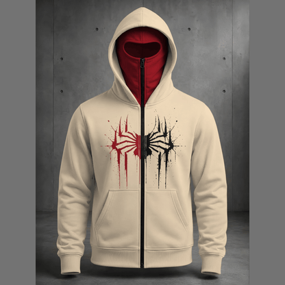 Mens Color Blocked Hooded Mask Jackets