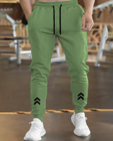 Men Pale Green TrackPant with Cuffed Ankles