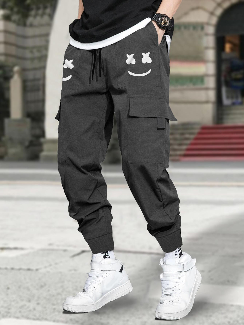 Pants Mens Track Pants Below 200 Buy Men Charcoal Black Cargo Pant