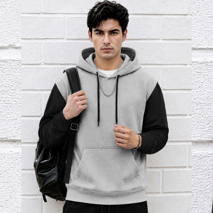 Men Dual Color Hooded Neck Winter Sweatshirts