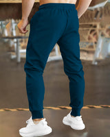 Men Air force Blue Cuffed Ankle Trackpant