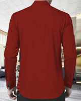 MEN PLAIN RED FULL HAND SHIRT