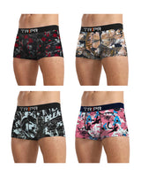 (Pack Of 4) Mens Printed Trunks / 5 Variants