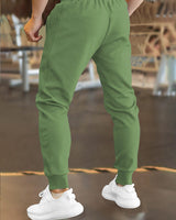 Men Polyester Light Green Track Pant