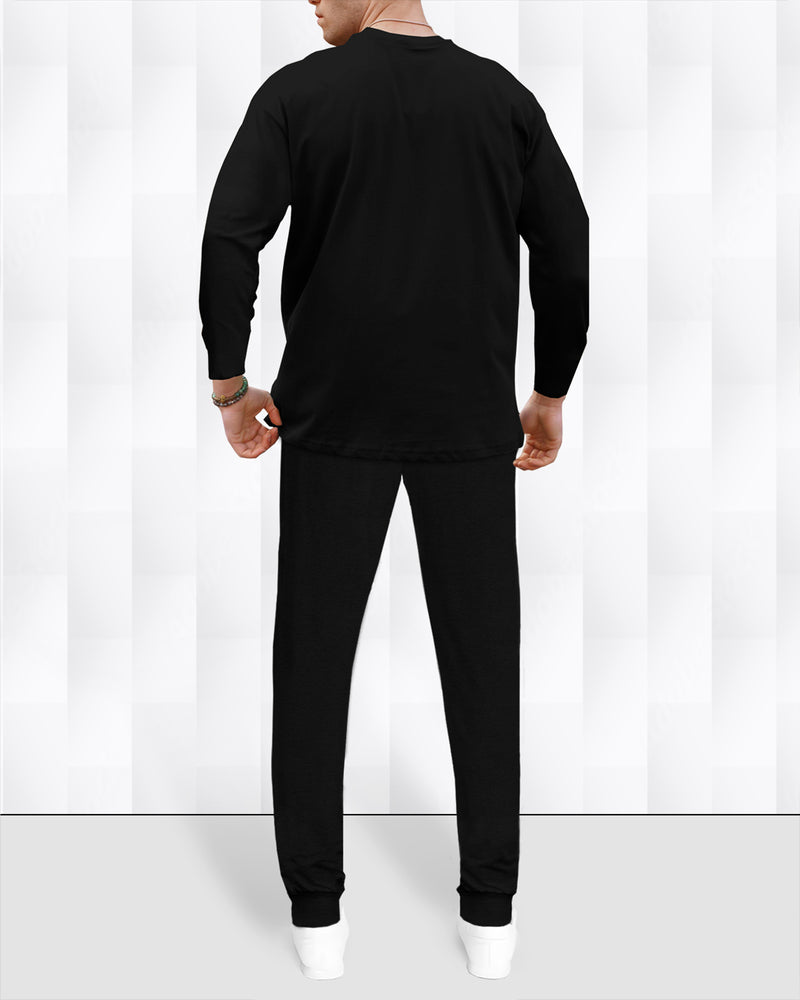 mens tracksuit BLACK