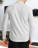 Men Printed Casual White Shirt