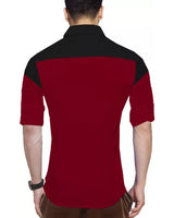 MEN FULL HAND BLACK-RED SHIRT