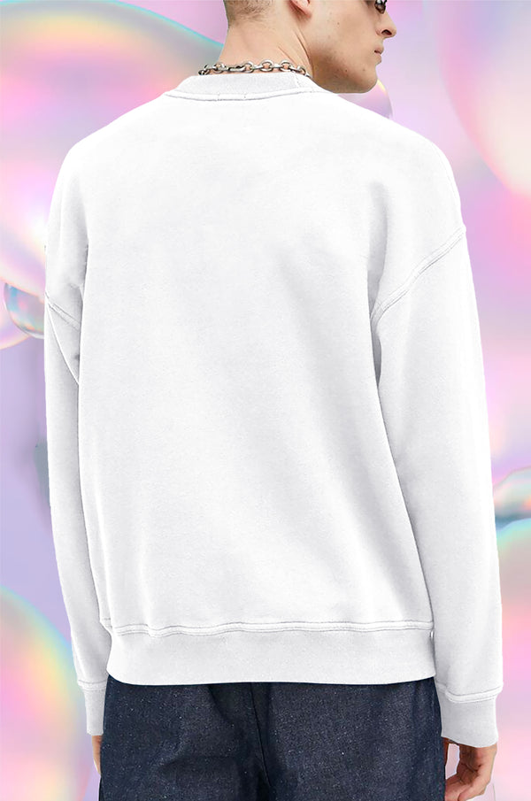 mens sweatshirt - White