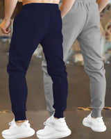 Men Trackpant Combo (Pack Of 2) - Dark Navyk & Grey Trackpants