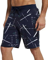 Men Blue Printed Regular Shorts