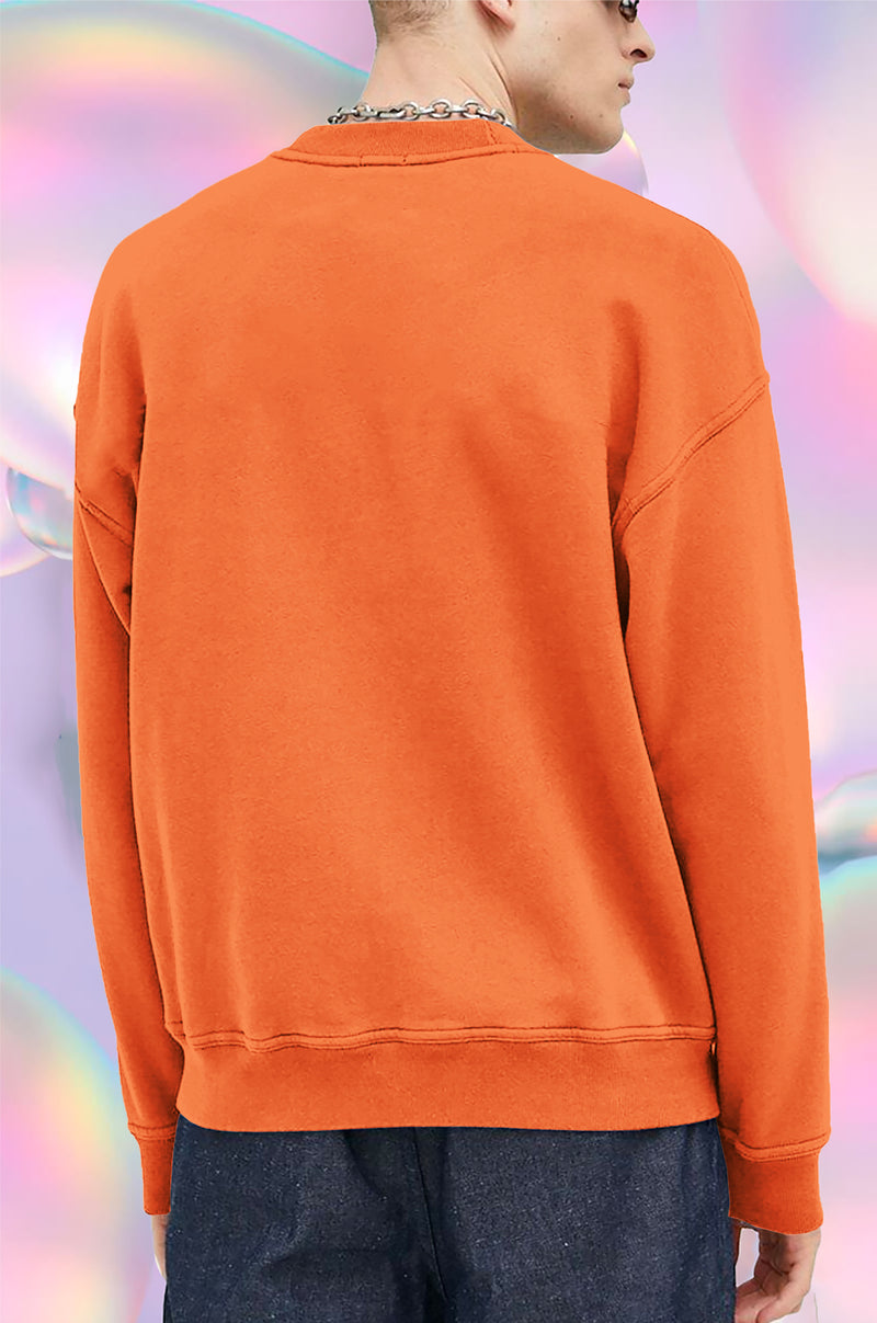 mens sweatshirt-orange