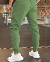 Men Pale Green Cuffed Track Pant