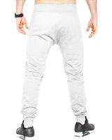 Men Plain Grey Cuffed Ankles Cotton Jogger TrackPant