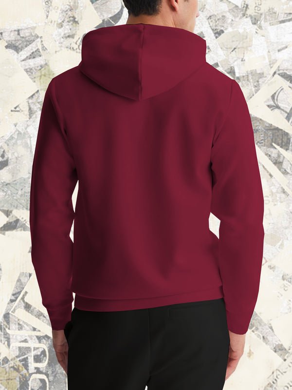 mens HOODED MAROON sweatshirt