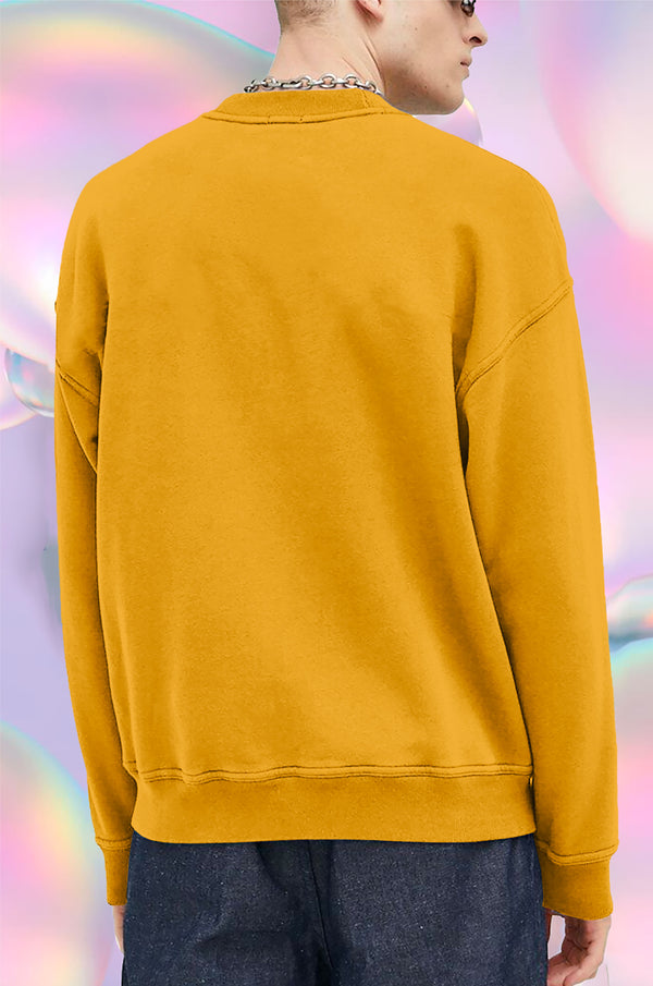 mens sweatshirt-YELLOW