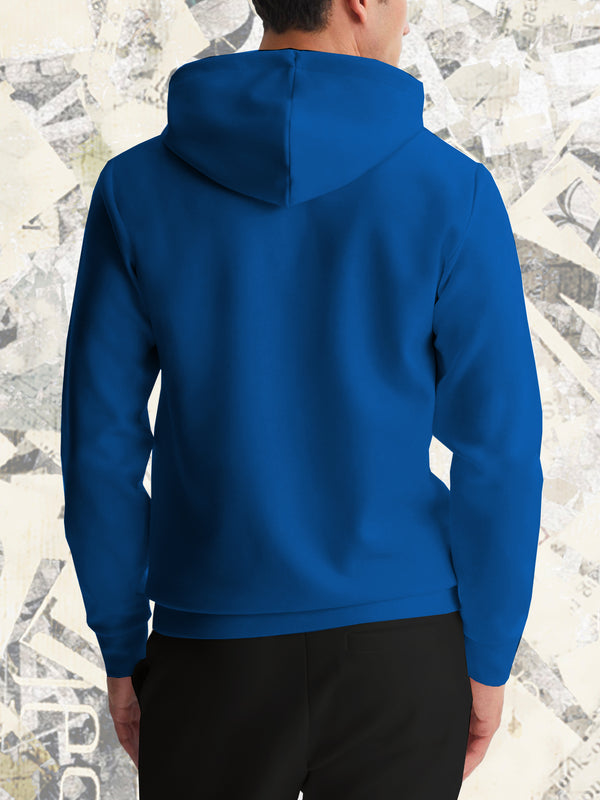 mens royal blue hooded sweatshirt