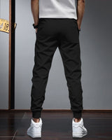 Men Black Cuffed Ankles TrackPant