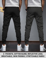 Men Sports Trackpants Combo | Black & Charcoal Black (Pack of 2)