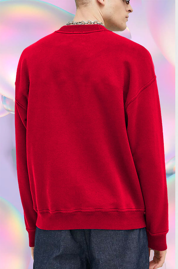 mens sweatshirt-RED