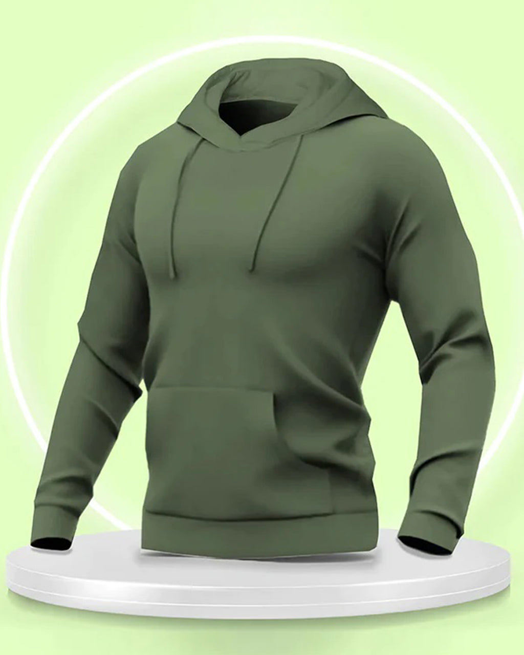 Full Sleeve Fleece Olive green Color Plain Sweatshirt – TRIPR
