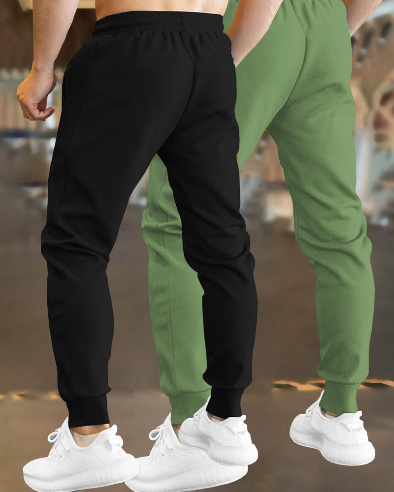 Trackpant Combo (Pack Of 2) - Black & Lightgreen Trackpants