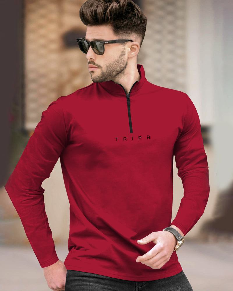 mens tracksuit RED-BLACK