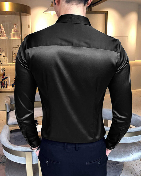 Men Luxury Black Party Wear Shirt