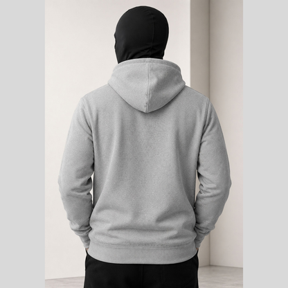 Men Winter Double Capped Hooded Jacket Grey