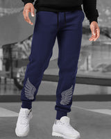 Men Cotton Sports Cuff Ankle Trackpants Combo (Pack of 2) | Navyblue | Lightgrey