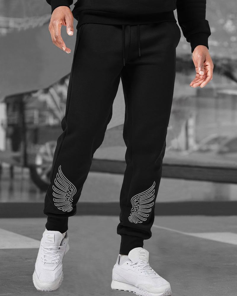 Men Multicolor Cotton Sports Cuff Ankle Trackpants Combo (Pack of 2) | CharcoalBlack | Black