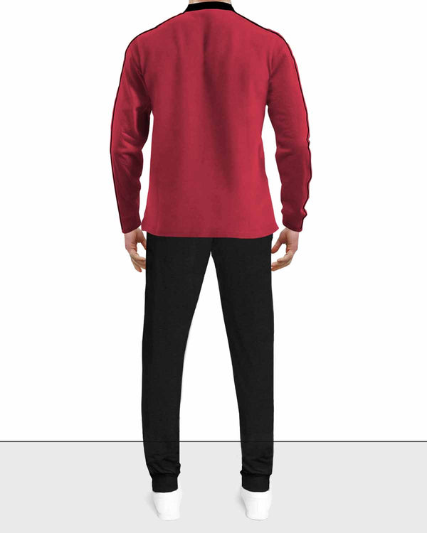 TRACKSUIT - MEN FULL SLEEVE T-SHIRT RED | BLACK TRACKPANT