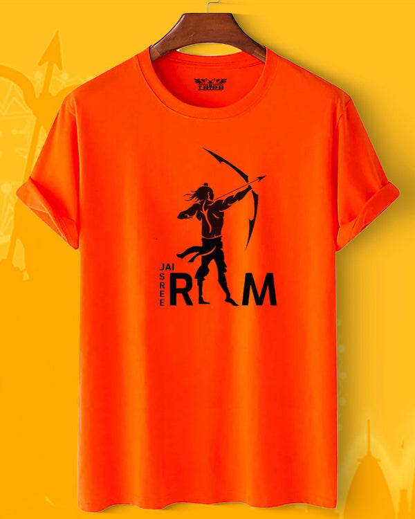 Supreme Lord Jai Sree Ram Saffron Printed T-shirt