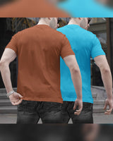 Pack of 2 Men Printed Henley Neck Cotton Blend Multicolor T-Shirt