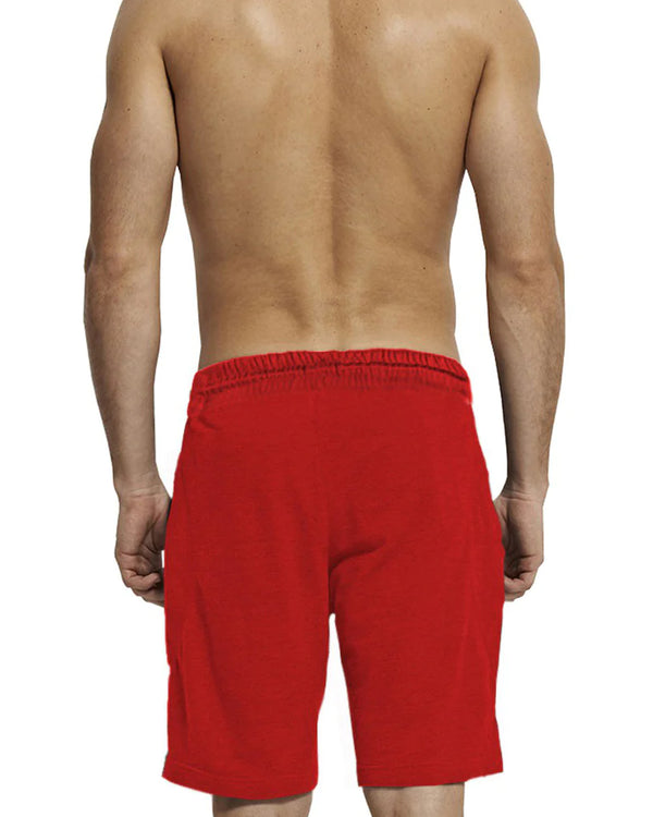 Men Red Printed Regular Shorts