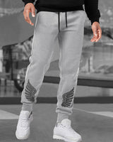 Men Cotton Sports Cuff Ankle Trackpants Combo (Pack of 2) | LightGrey | Black